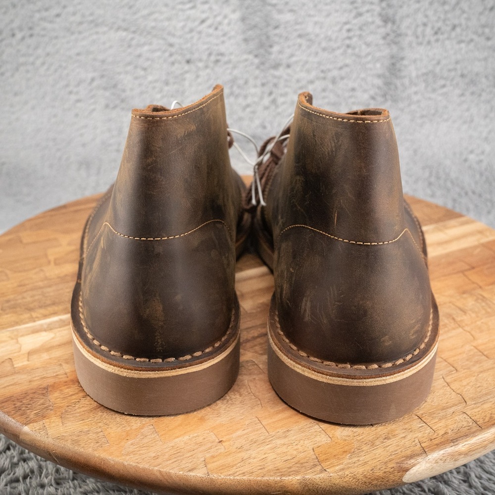 CLARKS BUSHCARE 2 LEATHER CHUKKA ANKLE BOOTS MENS 11.5 SHOES BROWN CASUAL - Picture 4 of 6